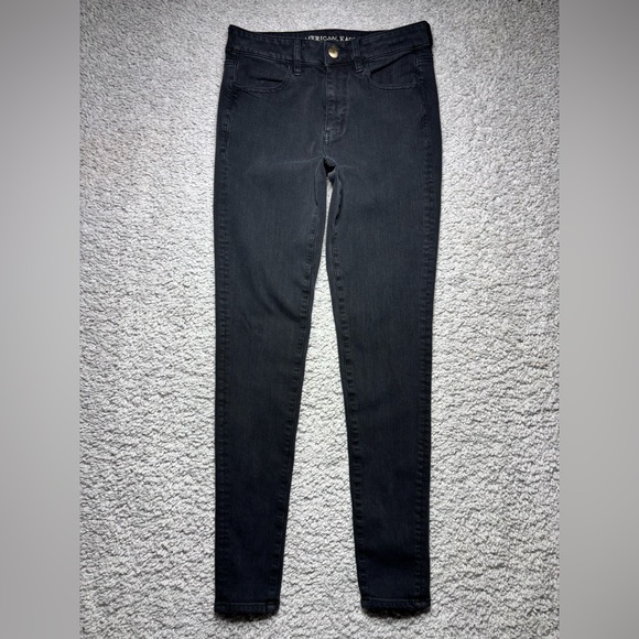 American Eagle Jeans Womens 4 Long Hi Rise Jegging Stretch Classic Night Out - Picture 1 of 6